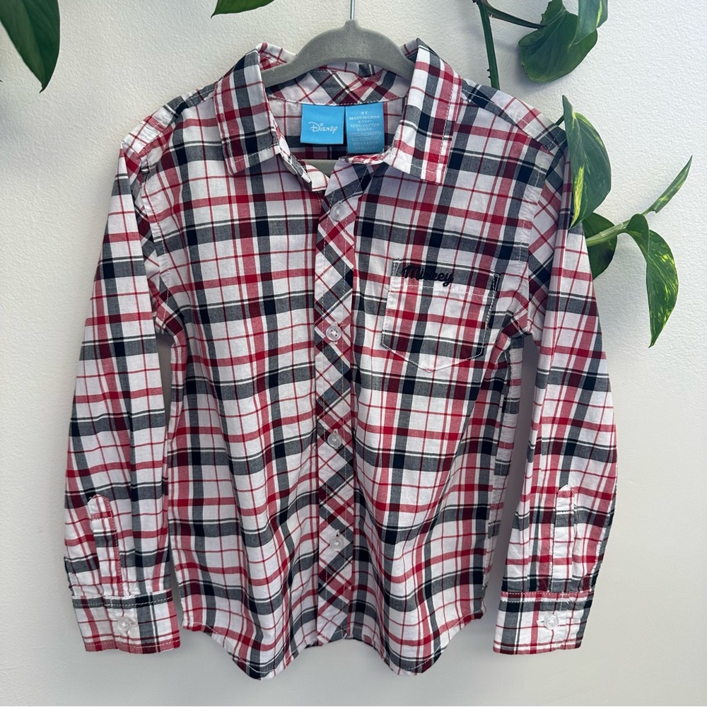 Disney Mickey plaid shirt